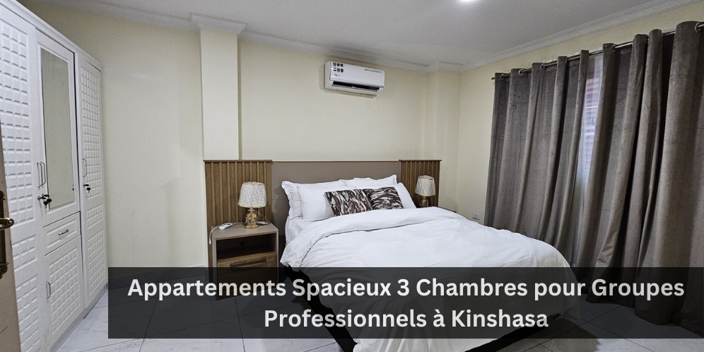 appartements spacieux 3 chambres à Kinshasa